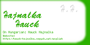 hajnalka hauck business card